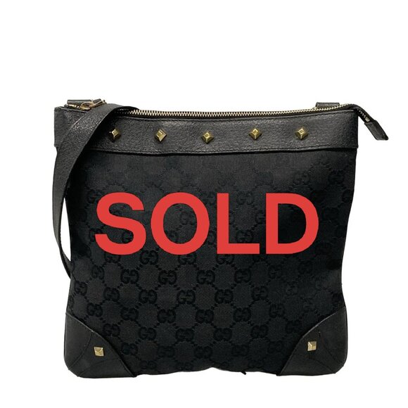 Gucci Handbags - GUCCI GG Black Jacquard Leather - Shoulder Bag 244-060825